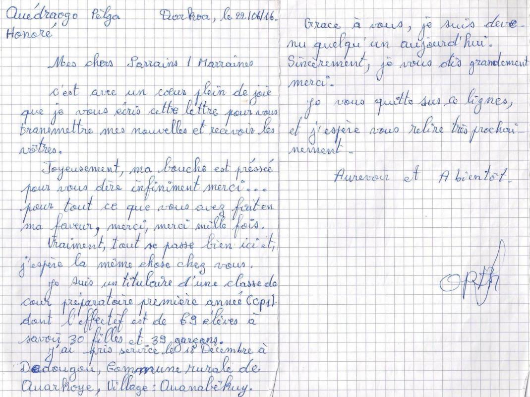 Lettre instituteur